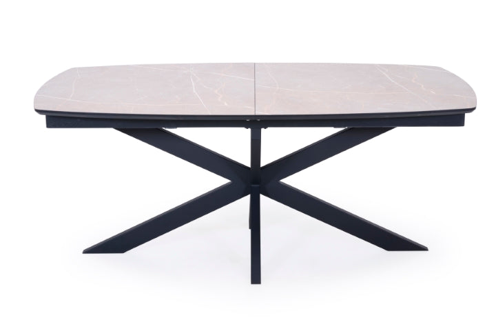 deens ovaal tafel uitschuifbaar mira marmerlook
