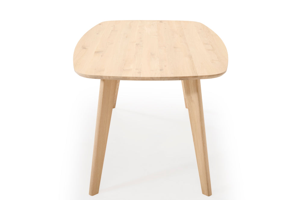 deens ovale eettafel 4 poten massief eiken