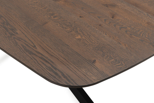 deens ovale eettafel met donker massief hout mira
