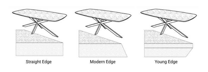 deens ovale eettafel mira randafwerking