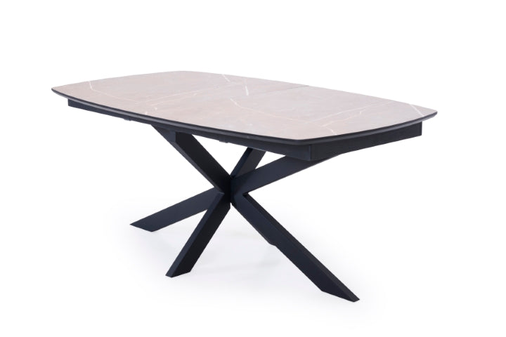 deens ovale marmerlook uitschuiftafel mira