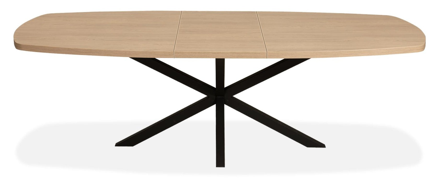 deens ovale uitschuiftafel eikenhout lamulux mito