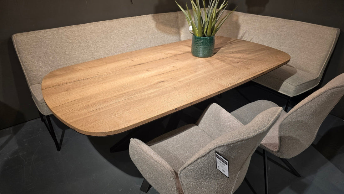deens ovale uitschuiftafel houtlook finn