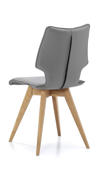 designstoel spin f met eikenhout poot