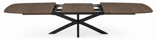 donker hout uitschuiftafel mira