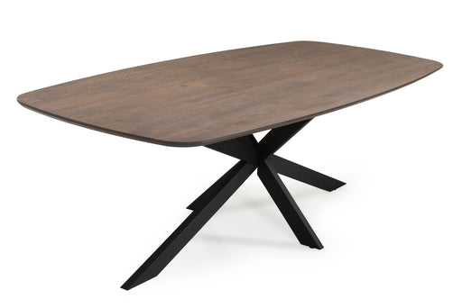 donker massief eiken deens ovale tafel
