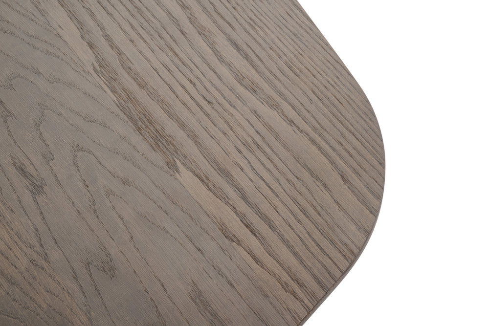 donker massief hout eettafel deens ovaal