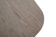 donker massief hout eettafel deens ovaal