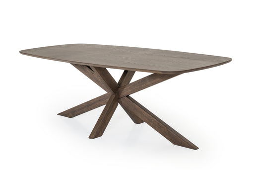 donkere houten tafel deens ovaal 