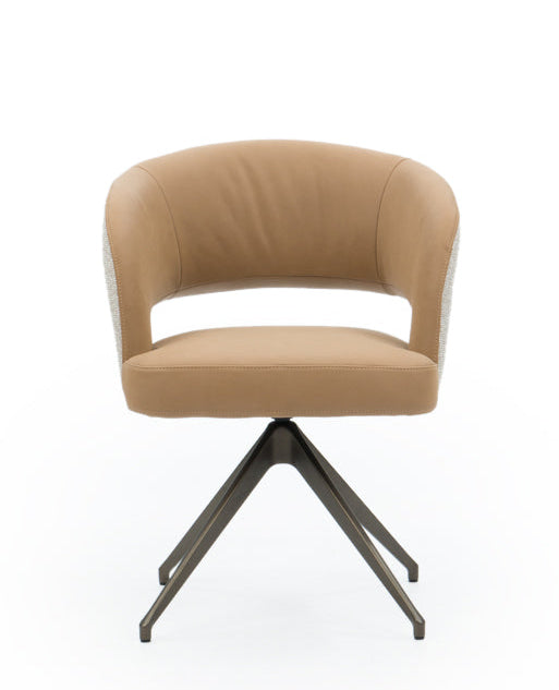 draaibare stoel in leer manon he design