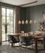 druppel hanglamp egg champagne 5 lichts