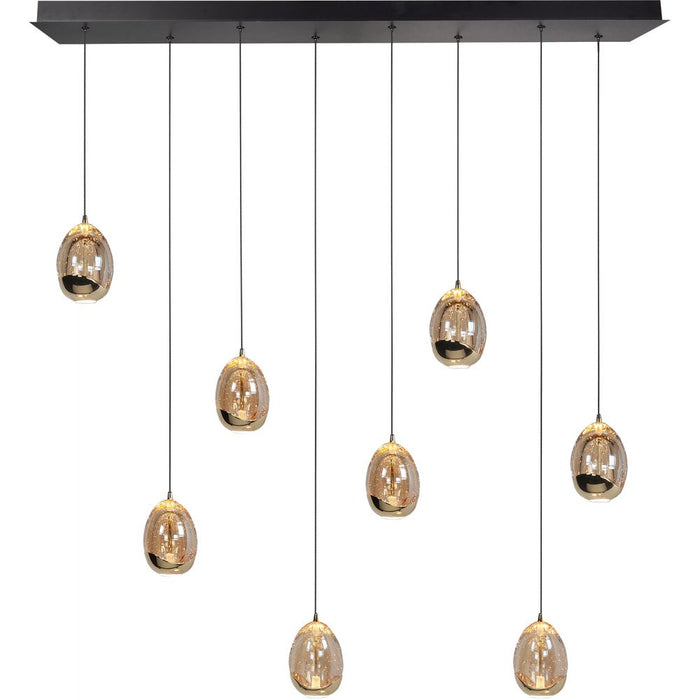 druppel hanglamp egg goud 8 lichts