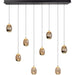 druppel hanglamp egg goud 8 lichts