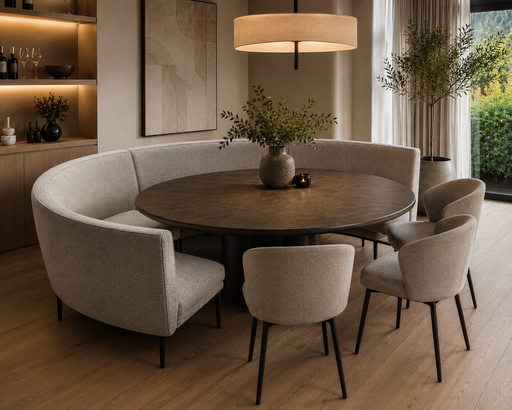eetbank voor bij ronde tafel clare