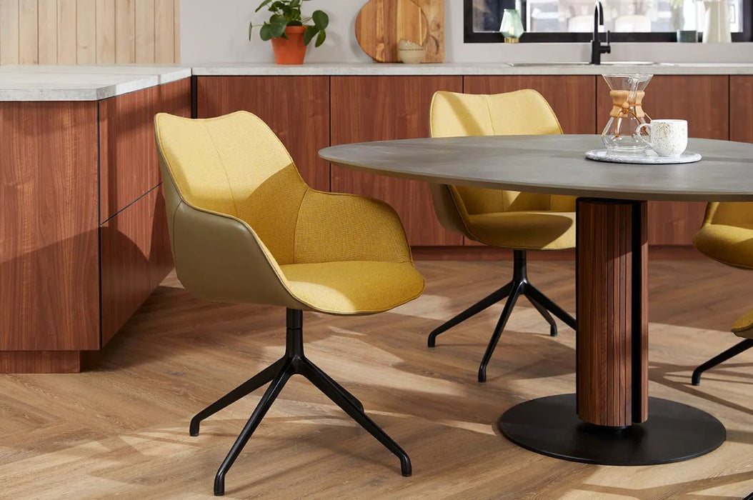 draaibare eetkamerstoel kiq met duobekleding bree's new world