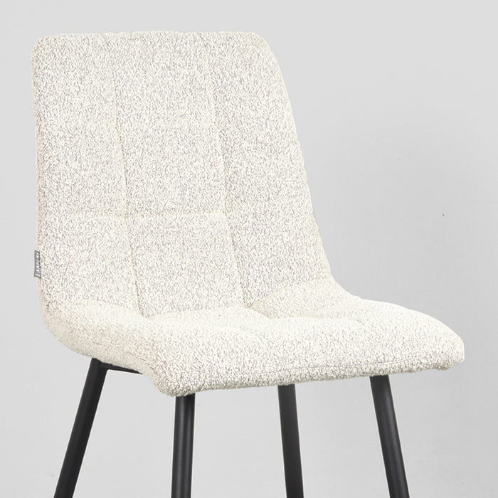 LABEL51 Eetkamerstoel Juul - Champagne - Boucle