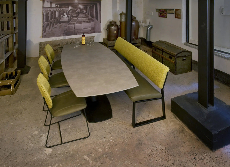 eetkamerstoelen tulipan eettafel deens-ovaal libra eetkamerbank  solution industrieel Bree's New World