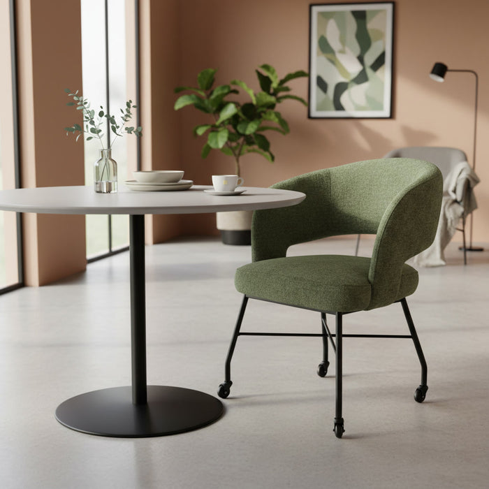 eetstoel op wielen manon he design stel naar wens samen