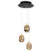 egg plafondlamp 3 lichts zwart goud