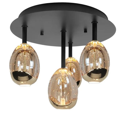 egg plafondlamp goud