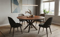 eiken look eettafel vince rond in showroom!