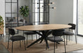 eiken uitschuifbare eettafel ovaal verona