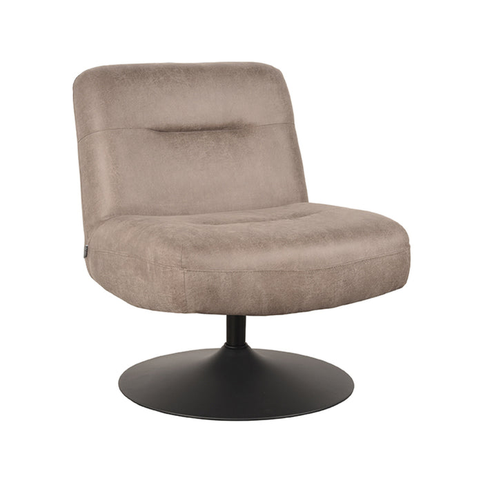 LABEL51 Fauteuil Eli - Taupe - Microfiber-draaibaar