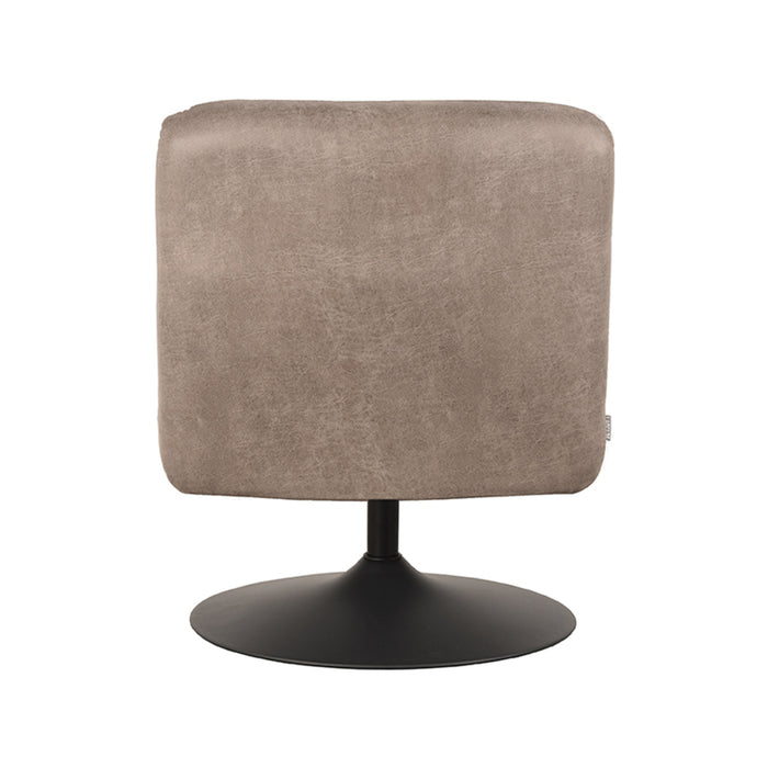 LABEL51 Fauteuil Eli - Taupe - Microfiber-draaibaar