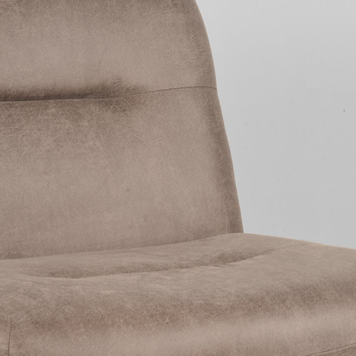 LABEL51 Fauteuil Eli - Taupe - Microfiber-draaibaar