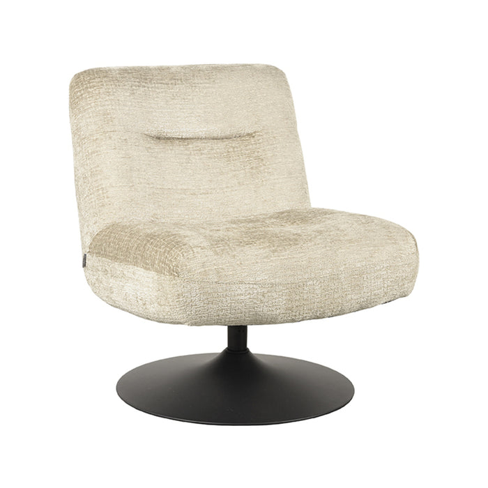 LABEL51 Draaifauteuil Eli - Beige - Fluweel