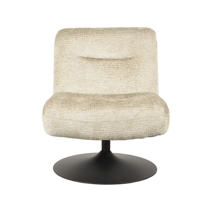 LABEL51 Draaifauteuil Eli - Beige - Fluweel