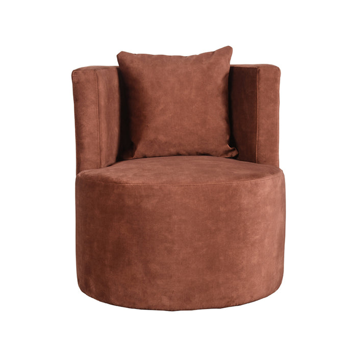 LABEL51 Fauteuil Evy - Rust - Velours 65 cm