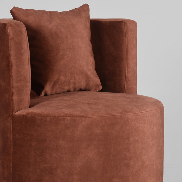 LABEL51 Fauteuil Evy - Rust - Velours 65 cm