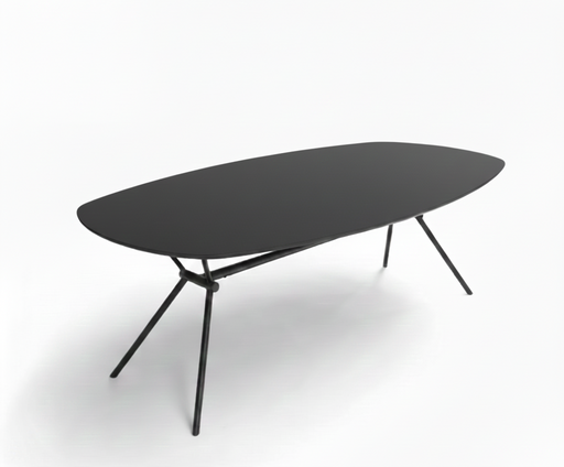 Deens ovale tafel in antraciet fenix freya bree's new world