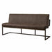 ferro eetkamerbank recht donker brown leerlook