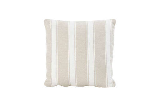 gestreept sierkussen buiten 50x50 Bouclestof Cream gestreept 4 seasons outdoor
