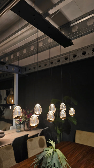 goud zwart egg hanglamp 8 lichts