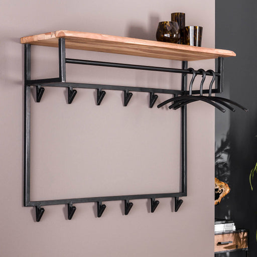 grote kapstok met roede en hoedenplank 12 haken edge