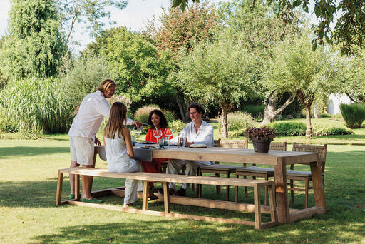 grote teak tuintafel hermosa gescova