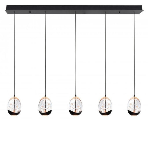 hanglamp zwart egg 5 lichts