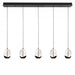 hanglamp zwart egg 5 lichts