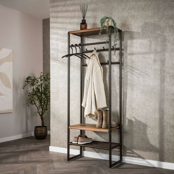 houten kapstok kast luno 