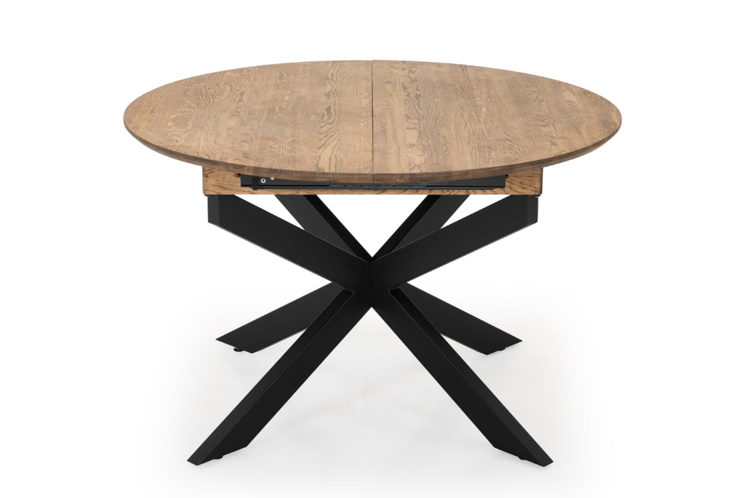 houten uitschuif eettafel levi gelakt eikenhout