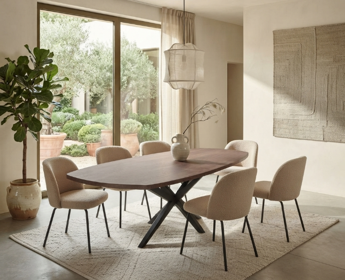 houtlook eettafel uitschuifbaar