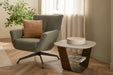 Fauteuil Jake stof Monza en salontafel choq Top beige