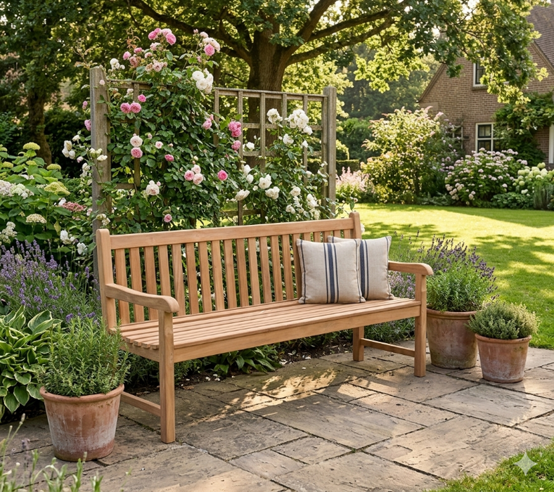 klassieke tuinbank teakhout 180 cm