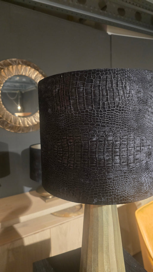 lamp met zwarte velvet krokodillen print uitverkoop