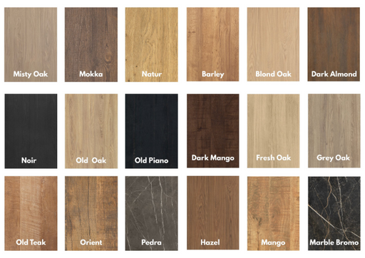 lamulux kleuren uitschuifbare eettafel