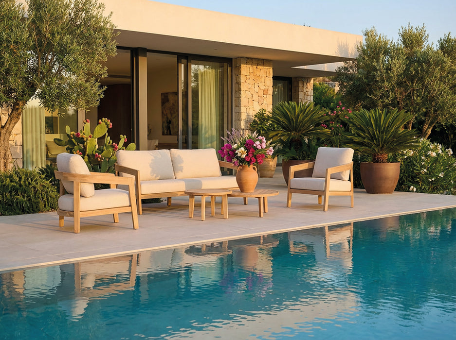 lecce teak loungeset gescova