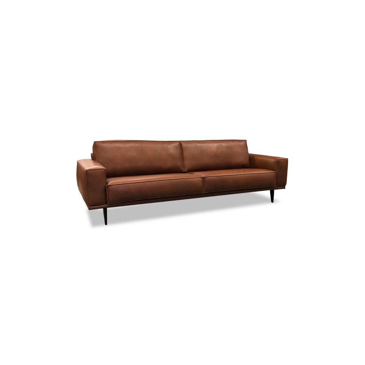 Cognac Leren 3-zits Bank - Finley van Cartel Living — VandePolMeubelen